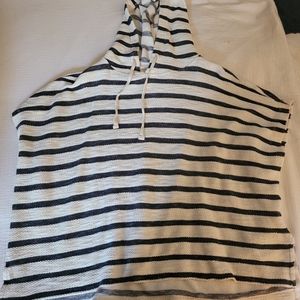Lou & Grey For Loft Striped poncho